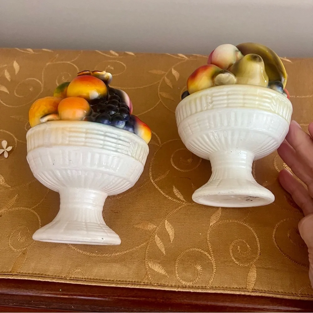 Vintage Capri by Arnart Colorful Fruit Ceramic Figurines 6” lovely MCM decor